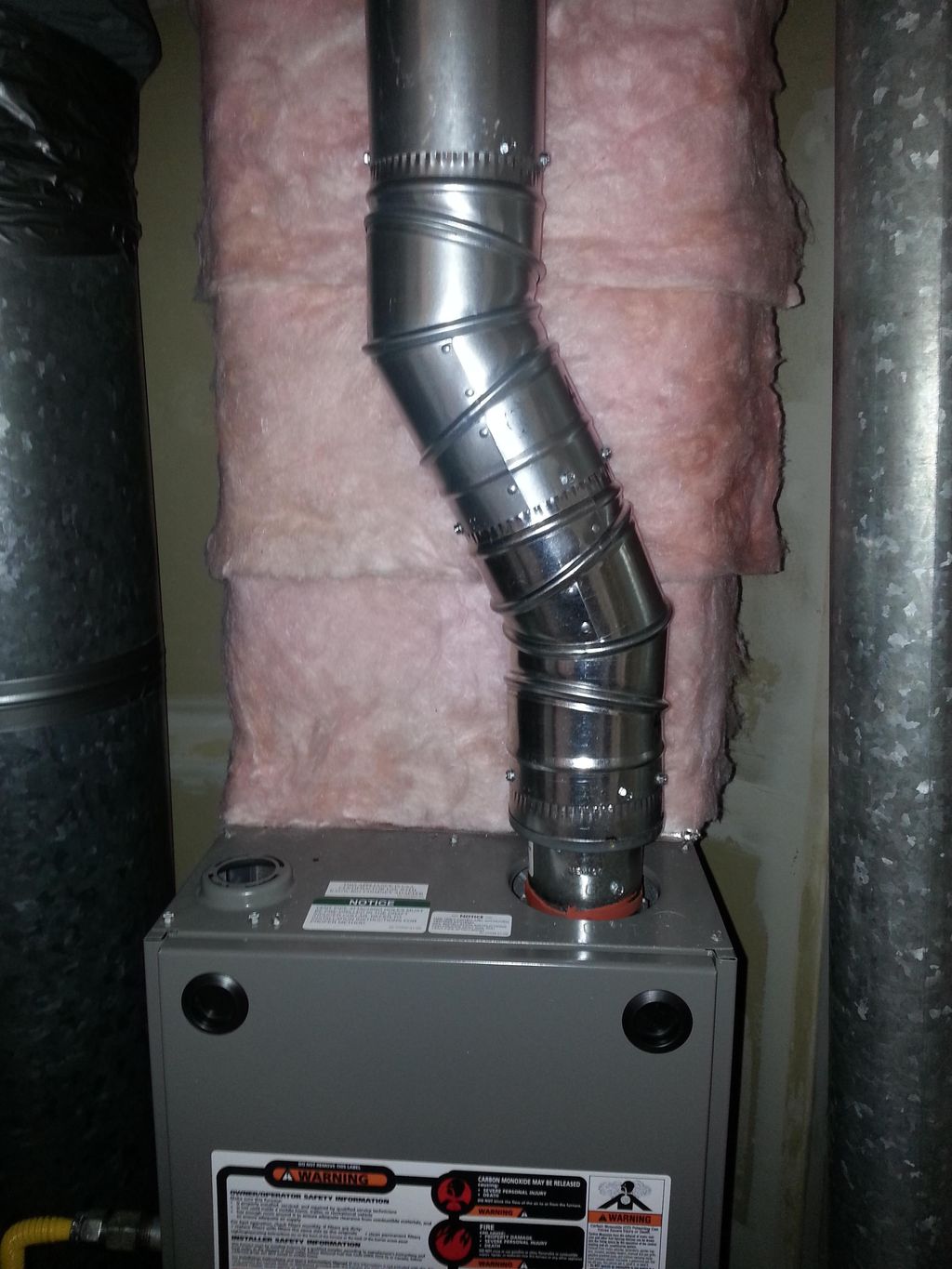Rheem upflow furnace installation - 2