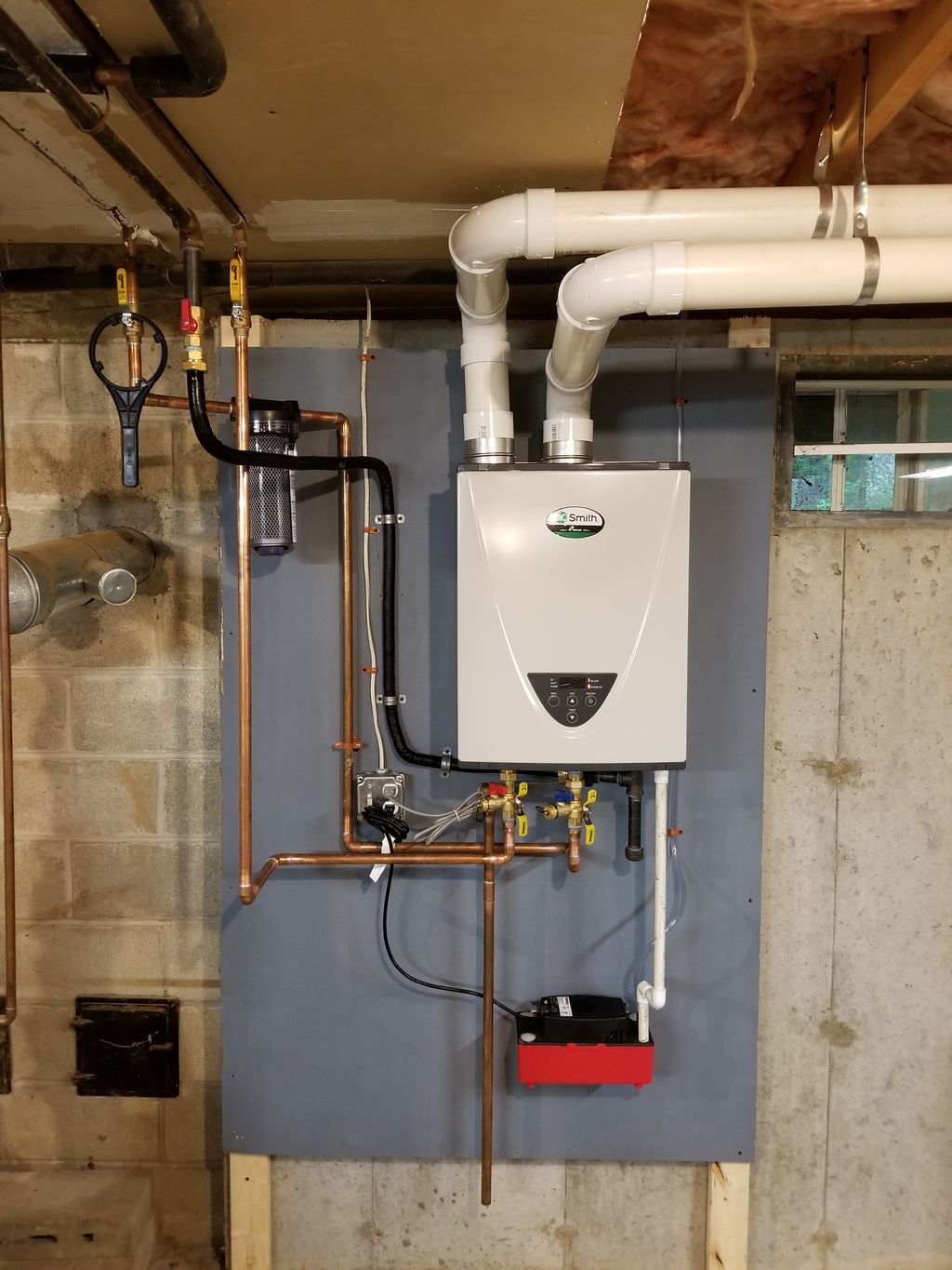 on-demand gas water heater.  high efficiency 