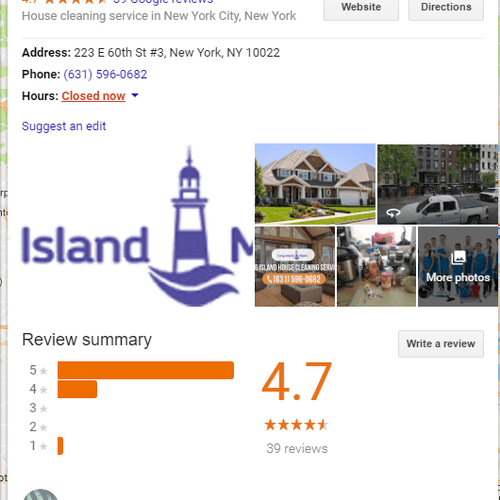 Highest rated on Google for Long Island