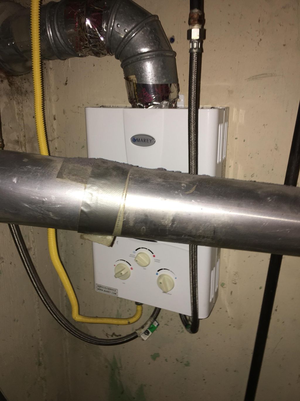 Tankless water heater installation 