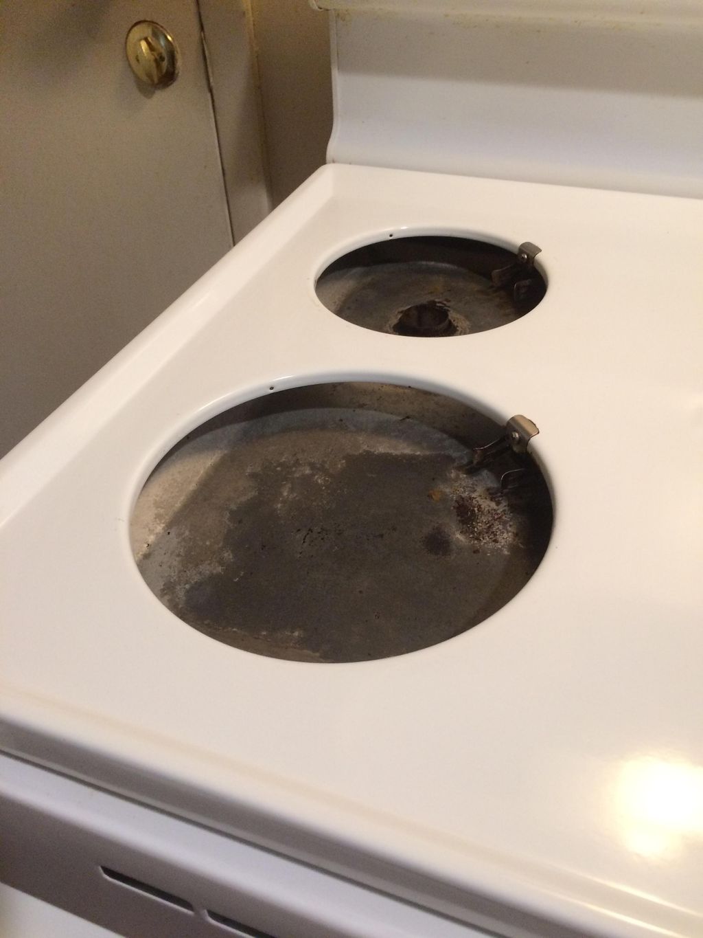 Stove top after cleaning 