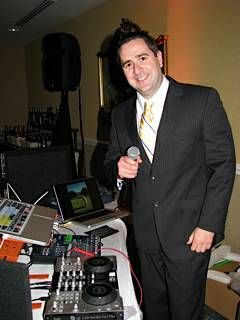 Here I am at work, DJing an Anniversary party