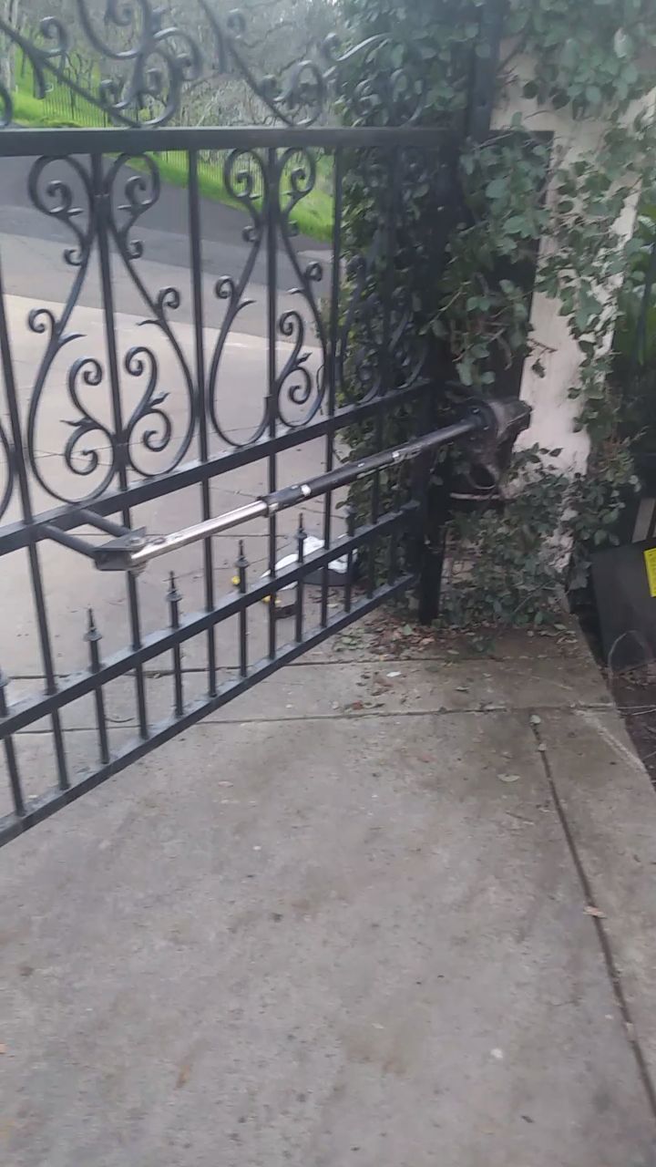 gate that was laying on the ground when we got the