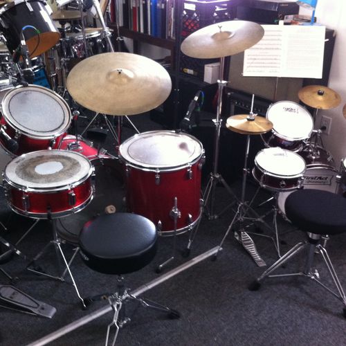 Student drum kits.