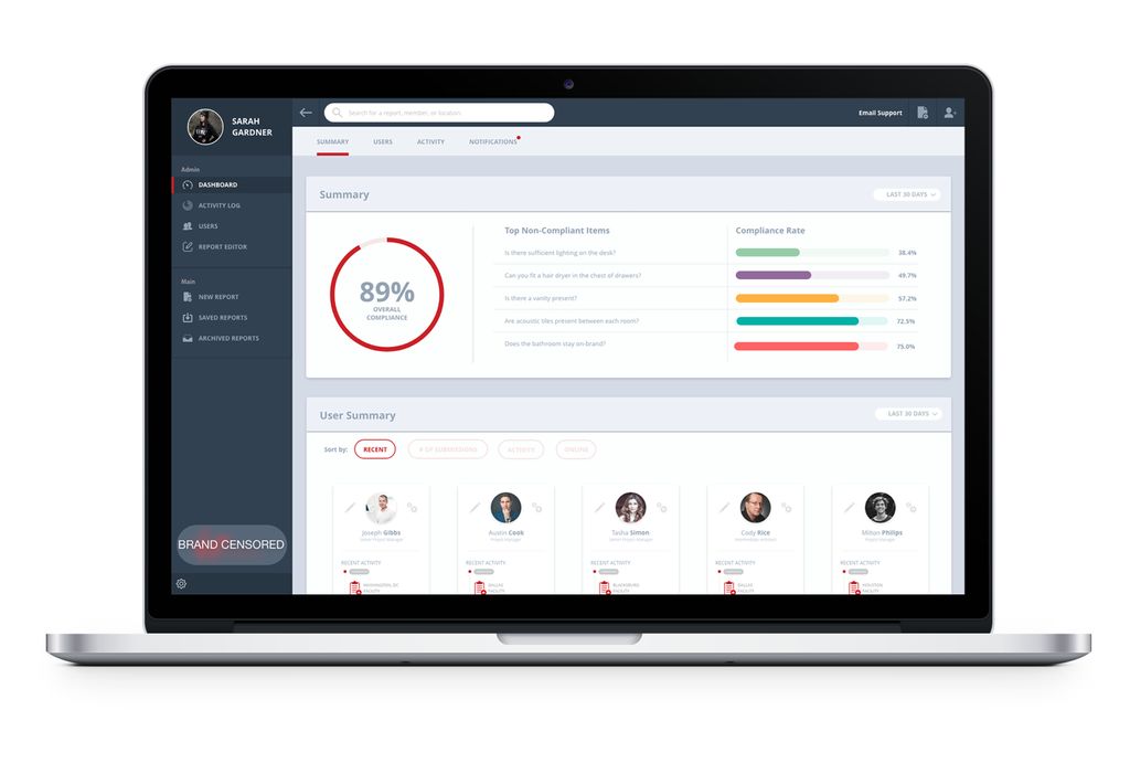 Admin Dashboard for a large client
