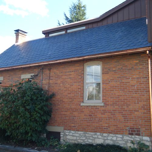 Slate Roof and Copper Gutters
