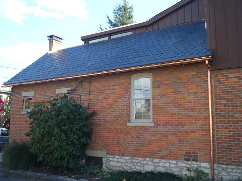 Slate Roof and Copper Gutters