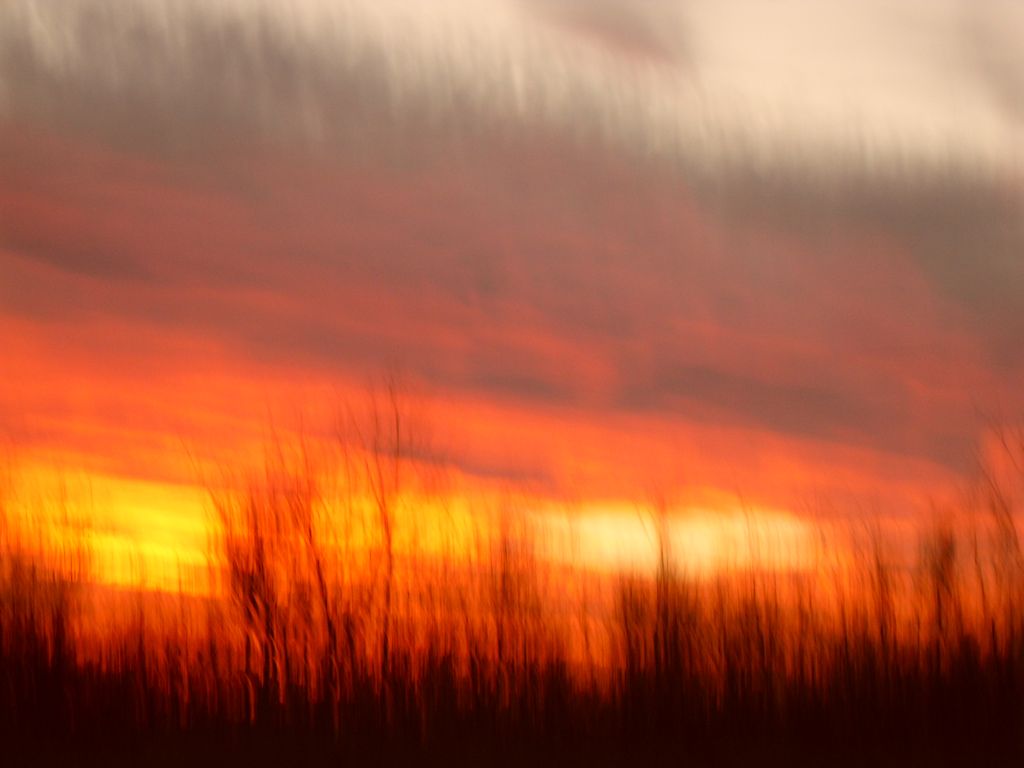 Flaming sunset in Kansas!