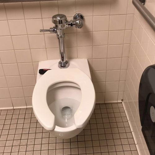 commercial style toilet install or repair 