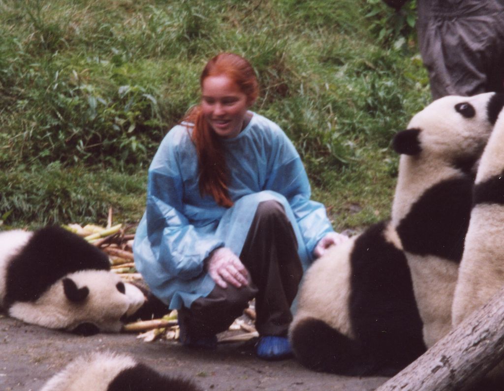 Nora at the Panda Reserve, China