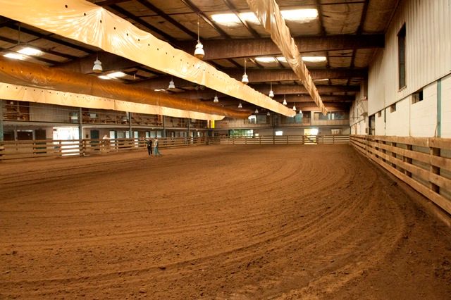 Large heated indoor arena