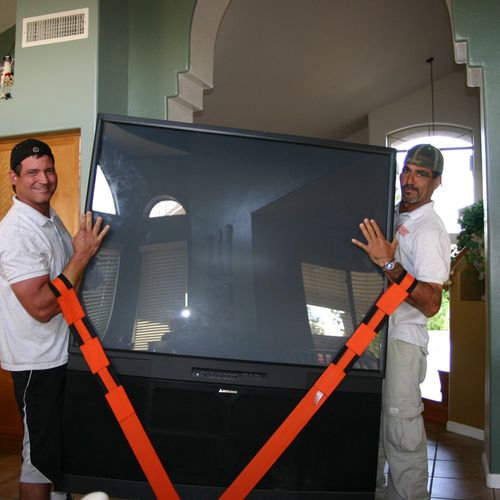We move large TV's