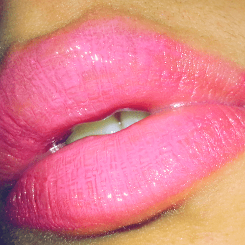 Hot Pink glossy lips