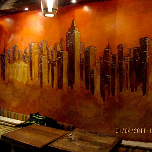 Original mural for Voza Restaurant in NYC.
