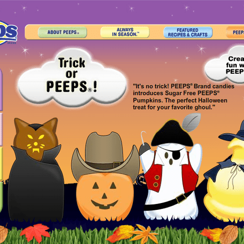 Marshmallow Peeps Halloween Animated site