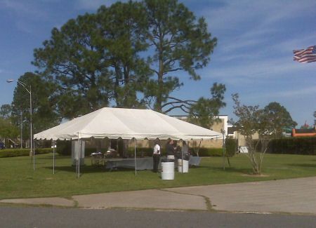 One of our tents at McNeese.