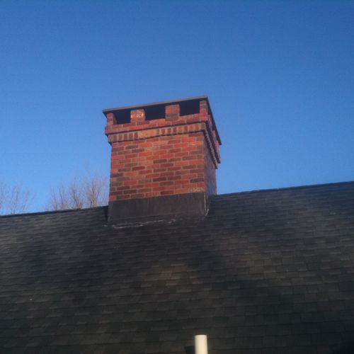 Built a new chimney from the roof up.