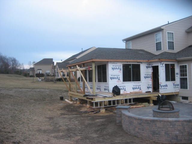 Sunroom Addition during constuction