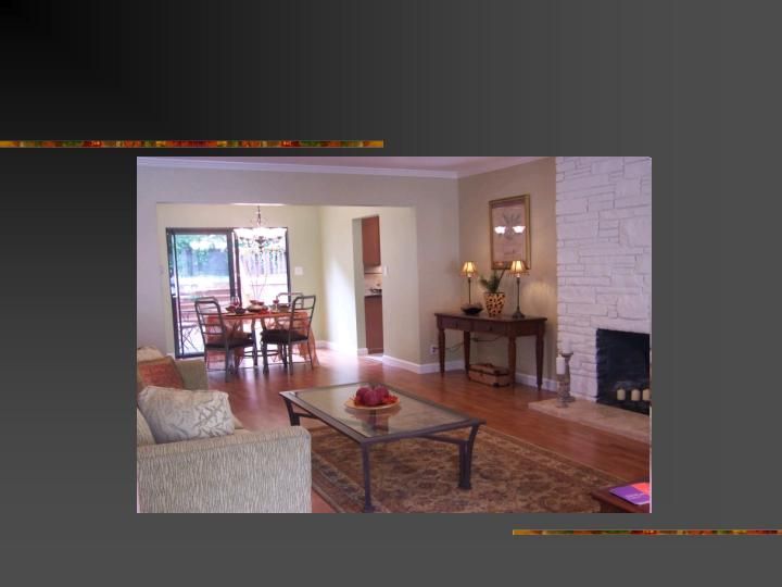 Living room. Painted the old brick fire place- it 