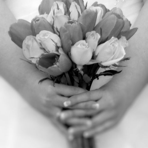 Bridal Bouquet B and W