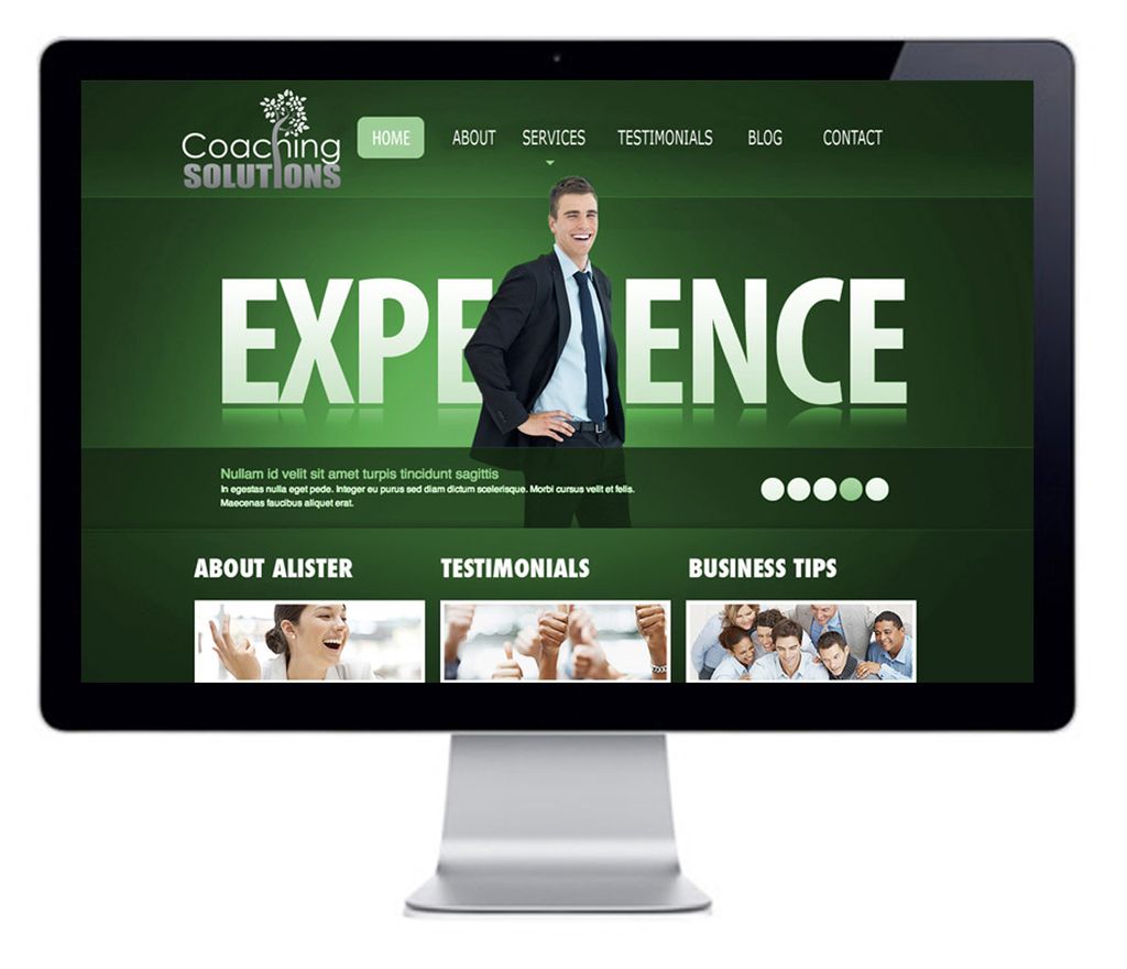 Web design for a business coach