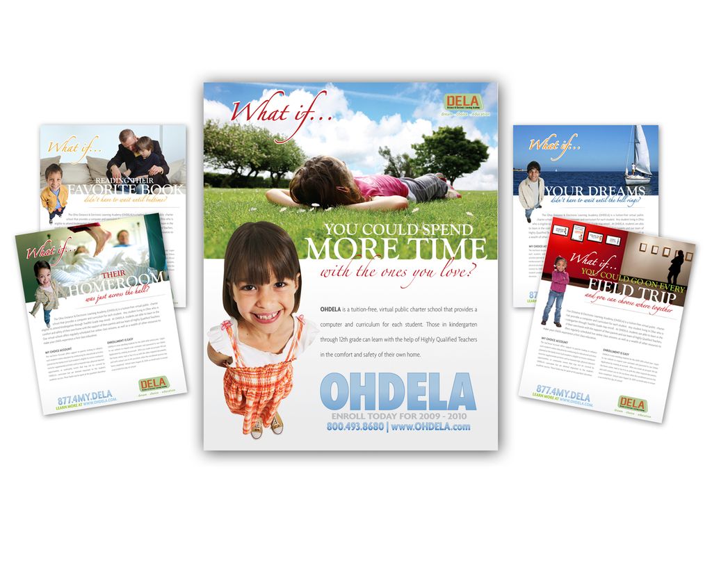 Magazine advertisements for a charter school syste