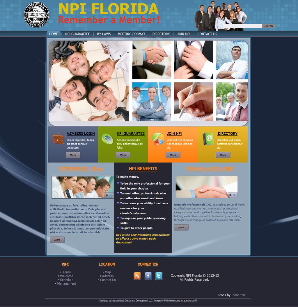 Florida Networking Group
Website with over 800 Mem