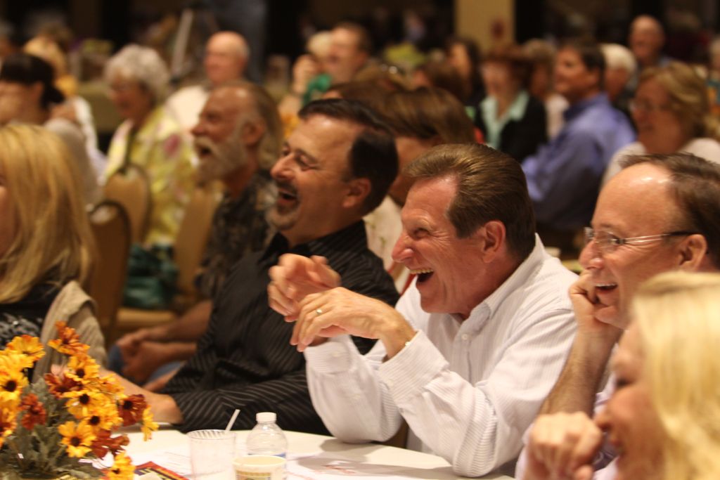 Audience members having the time of their life!
