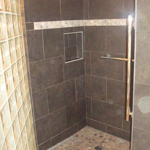 Tile Shower- Used to be a Bath Tub!  We can make a