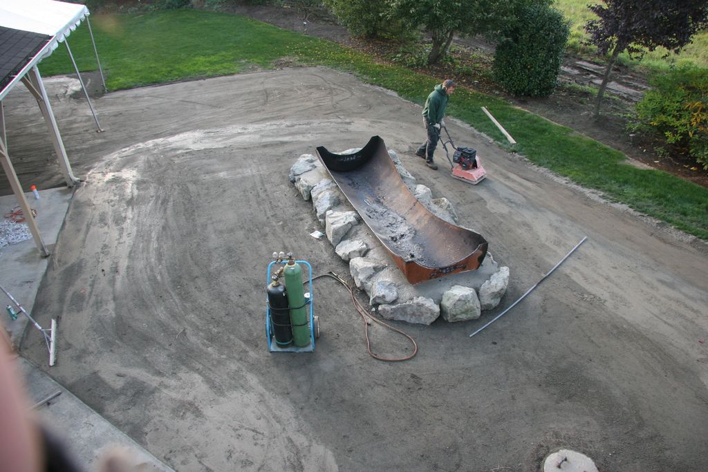 Progress Photo- Fire Pit Project - The gravel is c