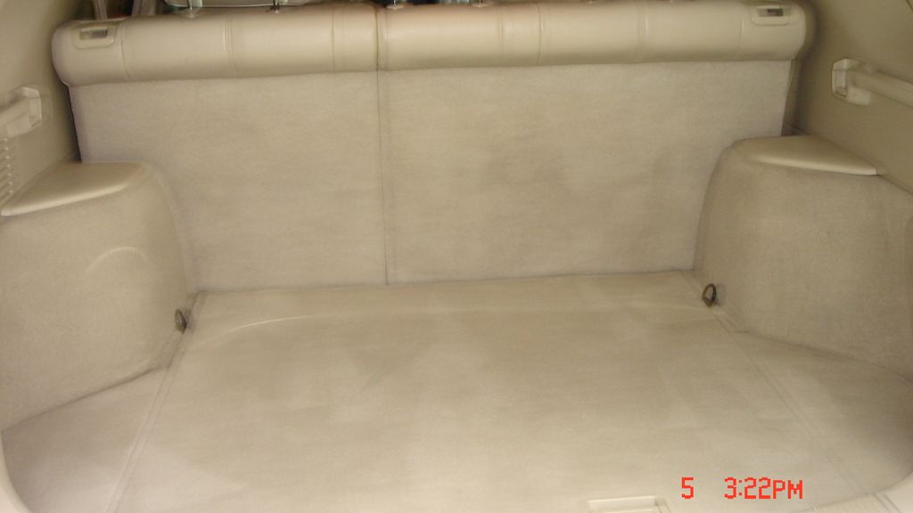 Back cargo area after stain and soil removal - not