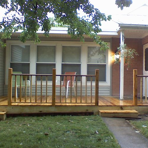 After: Porch built