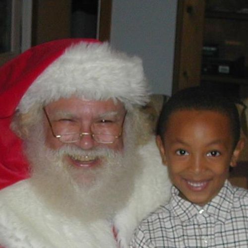 Santa with young man