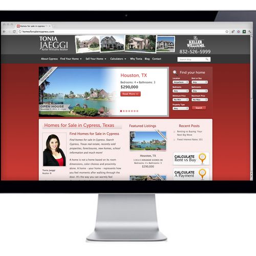 Web design for a residential real estate agent