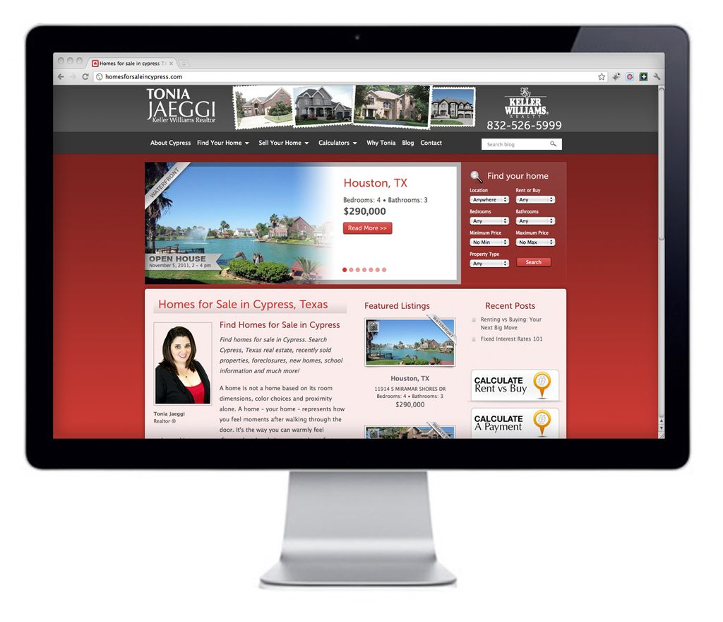 Web design for a residential real estate agent