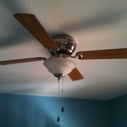 We install ceiling fans of all shapes and sizes.