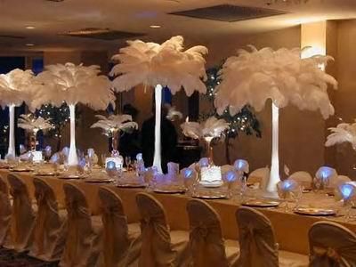 Peacock Feather Sunset Wedding Theme