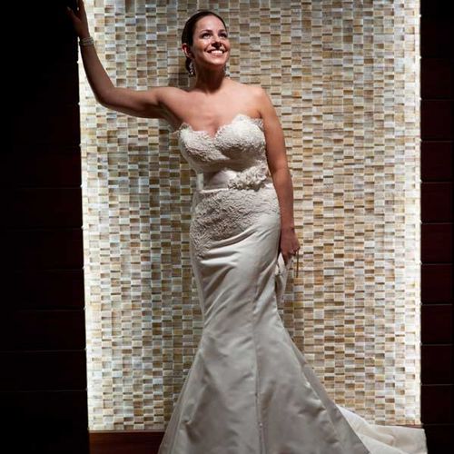 Beautiful Bride In The Hallway Of The Hyatt Lodge,
