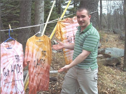 AMD Tie Dye T-Shirts created with recycled iron ox