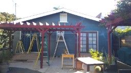 Here is the siding on the back of the home.