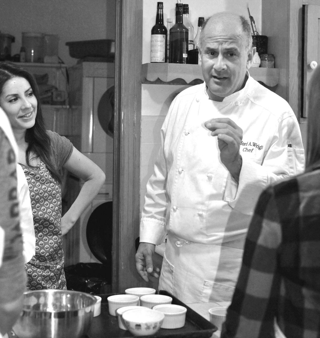 Clifford A. Wright cooking teacher at his Venice C