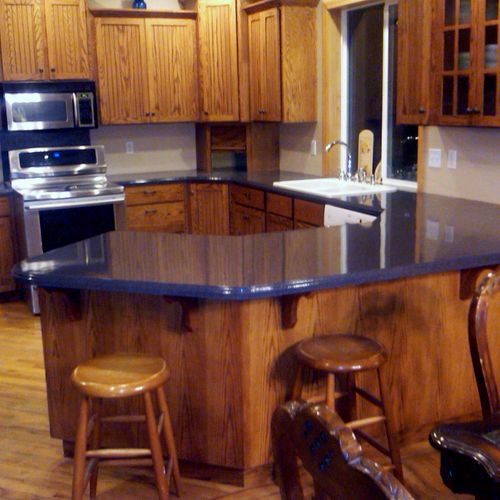 Counter with Liquid Granite ("After")