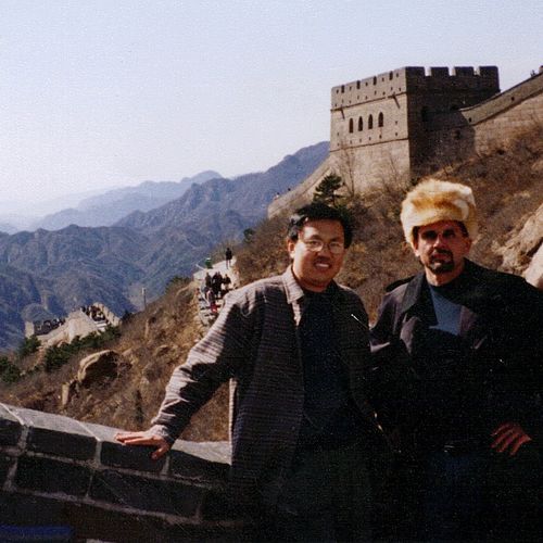 On the Great Wall, Beijing Cnina with my Tui Na te