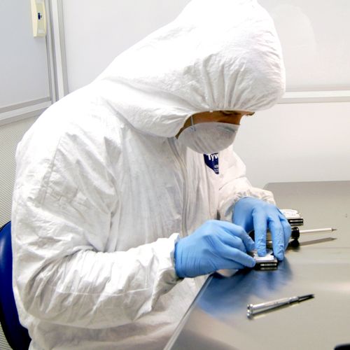 ACE Data Recovery Expert working in the clean room