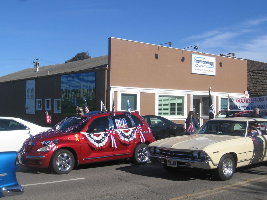 Veteran's day parade in front of our offices