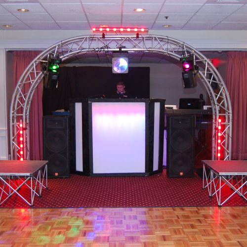 LED Frontboard, 5 foot color strips, stages, and a