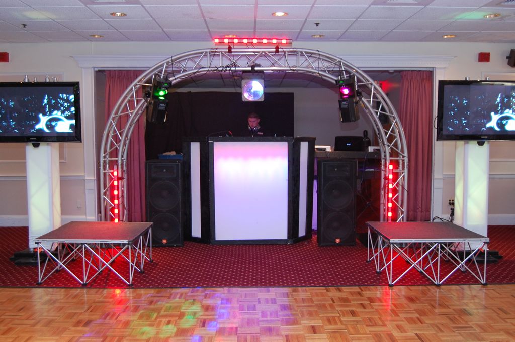 LED Frontboard, 5 foot color strips, stages, and a