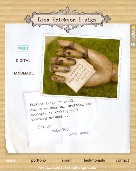 www.facebook.com/lisaericksondesign

www.lisaerick