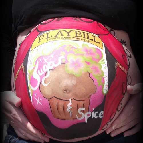 Prenatal Belly Painted by Caswell Designs Face Pai