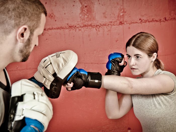 Hitting the focus mitts for a few rounds is a kill